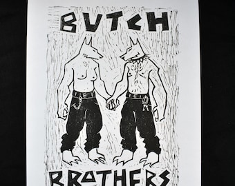 BUTCH BROTHERS | A4 lino print