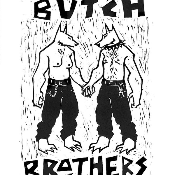 BUTCH BROTHERS | A4 lino print
