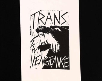 TRANS VENGEANCE | A5 Lino print