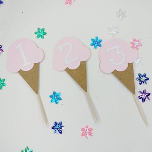 Eistüte Cupcake Toppers | Cupcake Topper | Partydekoration.
