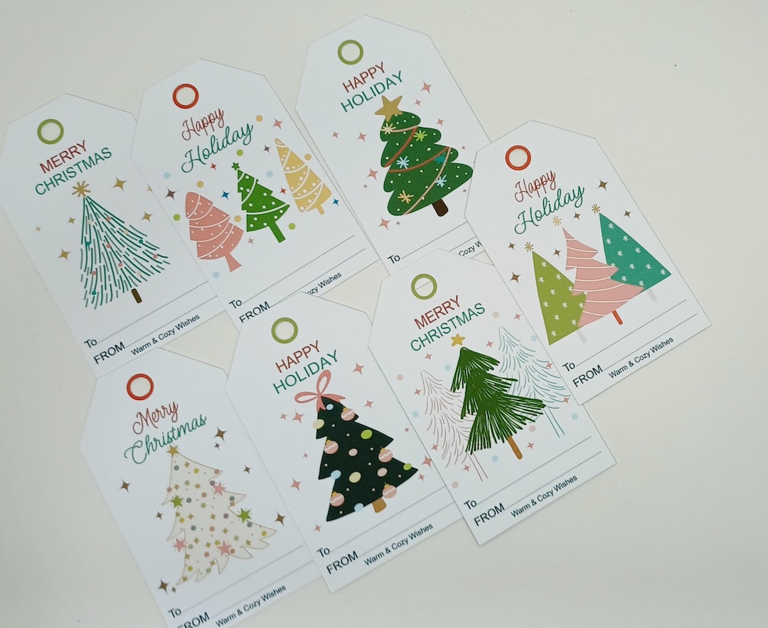 Christmas Gift Tags | Holiday Tree Gift Tags | Merry Christmas Tags ...