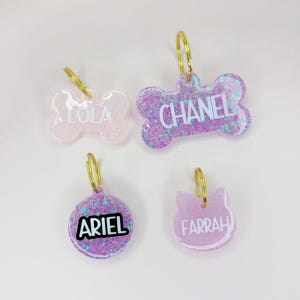 Glitter Pet Tag | Glitter ID Tag | Personalized Pet Tag.