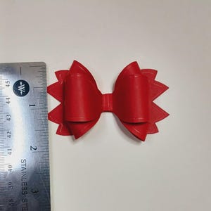 Rote Papierschleifen - Handgefertigte Geschenkstecker, Weihnachtsdekoration, Akzente für Valentinstagsverpackungen, Bastelbedarf Bild 5