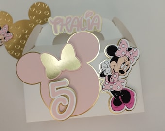 Mickey / Minnie Mouse Gastgeschenk Box: Benutzerdefinierte Giebel Box