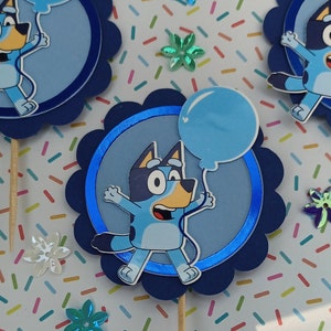 Bluey Cupcake Toppers: Geburtstagsparty Dekoration, 12er-Set