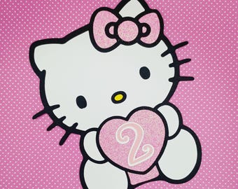 Troqueles de gatito rosa: Decoración kawaii para fiestas de cumpleaños