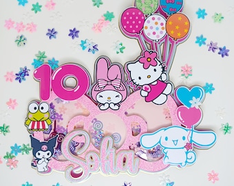 Shaker Kuchen Topper | Cinna Bunny Cake Topper | Cupcake Topper | Geburtstag-Kuchen-Deckel | Personalisierte Partydekoration.