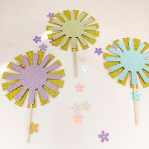 Sun Cupcake Toppers | SunshineCupcake Toppers | Cupcake Toppers | Birthday Cake Topper.