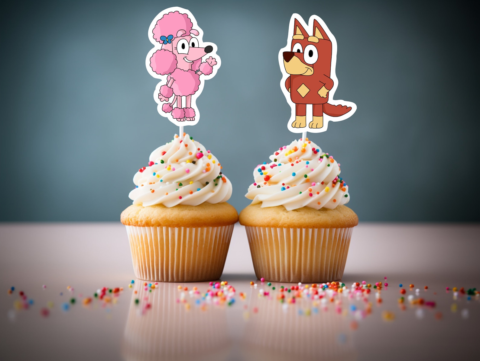 Bluey Cupcake Toppers