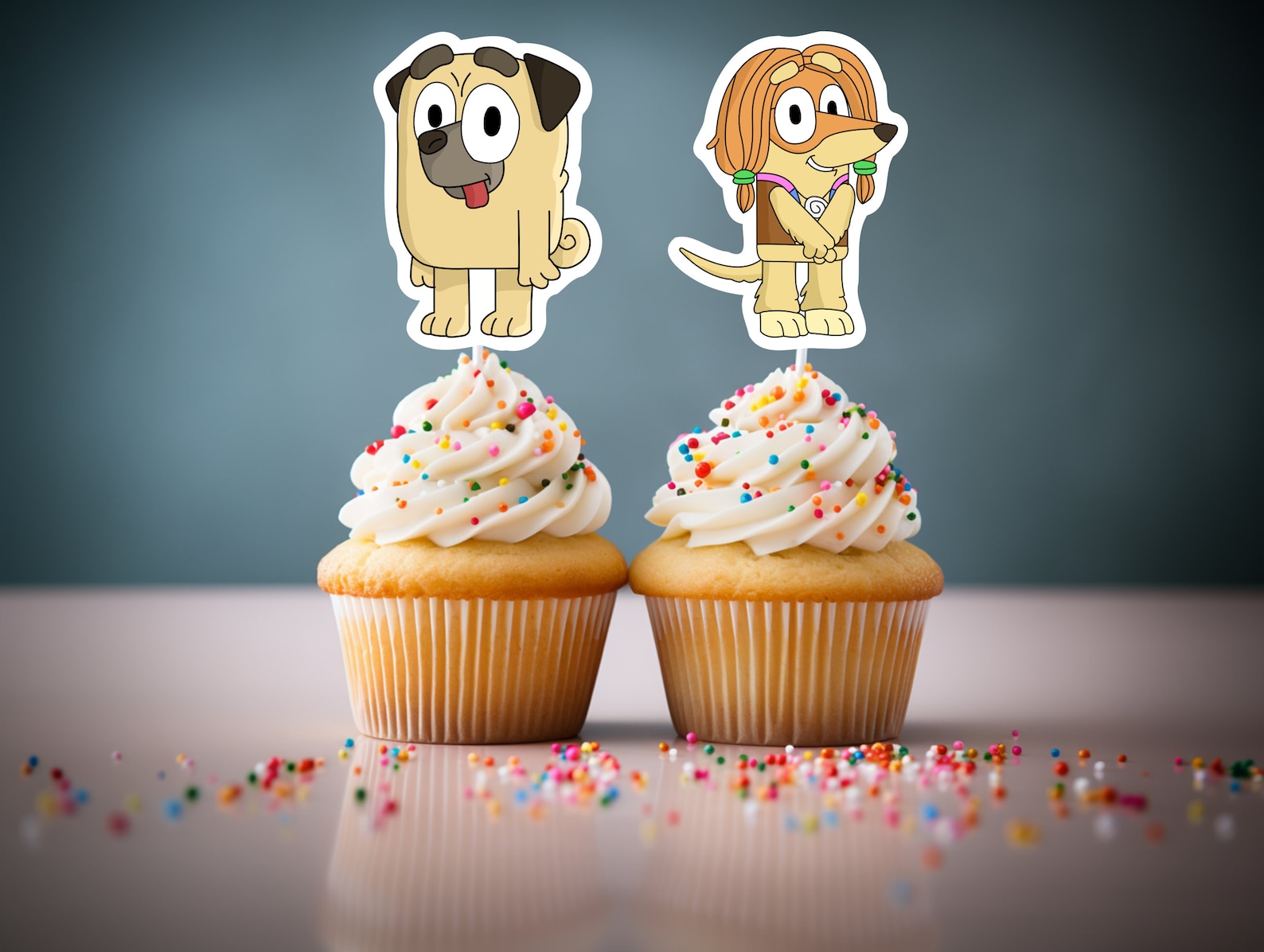 Bluey Cupcake Toppers