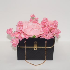 Mini bolso de papel personalizado, bolsa de flores, caja de regalo única, bolsa de niña de flores, bolsa de propuesta de dama de honor, caja de flores portátil, regalo de cumpleaños.