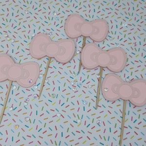 Toppers de cupcake de gatinho kawaii | Topper de gatinho rosa | Topper de cupcake | Topper de bolo de aniversário | Decorações para festa de gatinho.
