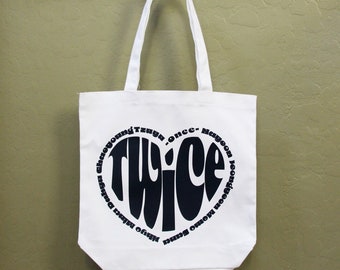 Twice Retro Tote Bag, Twice This is for Tote, Tote Bag for Once