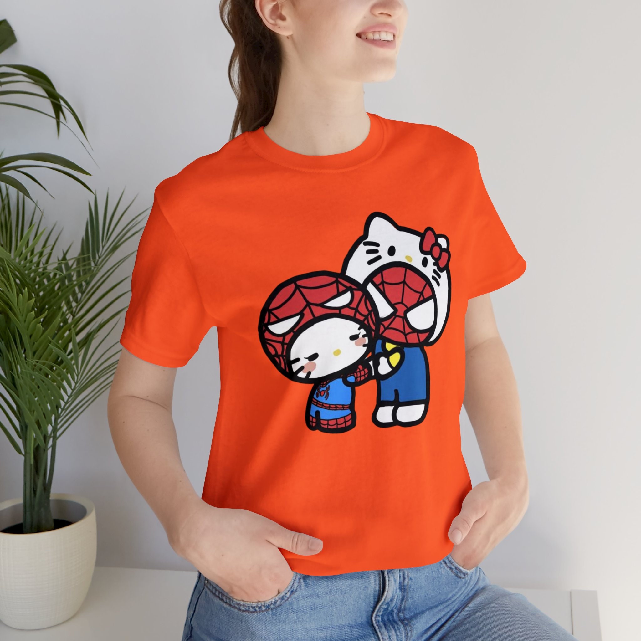 Hello Kitty Spiderman Graphic T Shirt Sanrio Marvel Graphic T Shirt Il Fullxfull.5521388856 8ob7