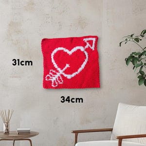 Heart and Arrow Tapestry Crochet Pattern