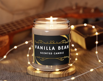 Soy Candle | Fall Candle | Mason Jar Candle | Aromatherapy Candles | Dye Free | Natural Soy Wax | Vanilla Bean Candle | Wash And Wik