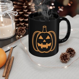 Halloween Gift | For Kids | Black Mug | Halloween Pumpkins Mug | Gift For Him | Pumpkin Mug | Black Halloween Mug | Gift For Friend