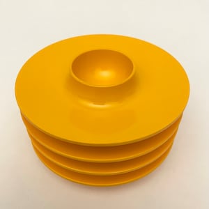 MEPAL ROSTI.  Pair YELLOW Melamine Egg Cups.  Space Age!