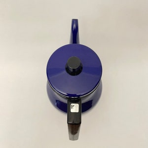 KOKUMS.  Blue Enamel Kettle. 1950-60s Sweden.