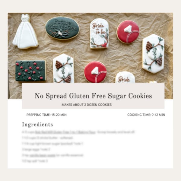 Gluten Free Sugar Cookie Recipe - no spread, moist and tasty GF