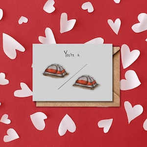 TENt/TENt|Carte de voeux de randonnée|Carte de voeux|Carte de voeux pour randonneurs|Saint-Valentin|Cadeau pour les randonneurs|Carte de randonnée amour|Carte pour couple sur le thème de l'amour