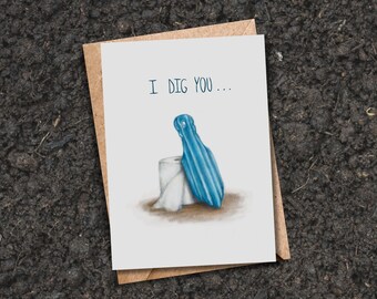 I DIG YOU|Greeting Card|Hiking Greeting Card|Love & Friendship Card for Hikers|Adventure Card|Gift for Hikers|Funny Hiking Card|Hiking