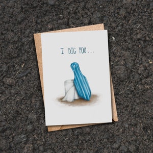 I DIG YOU|Carte de voeux|Carte de voeux de randonnée|Carte d'amour et d'amitié pour les randonneurs|Carte d'aventure|Cadeau pour les randonneurs|Carte de randonnée drôle|Randonnée