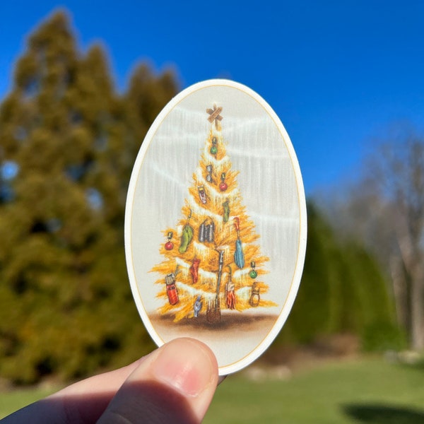 Larch Xmas Tree|Hiking Sticker|Christmas Hiking Sticker|Hiking Sticker|Hiking & Outdoor Stationery|Gift for Hiker|Hiker Gift|Hiker Christmas