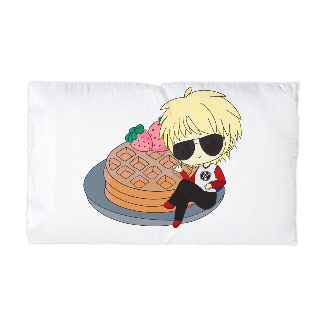 Blond Sunglasses Chibi Character Microfiber Pillowcase | Waffle ...