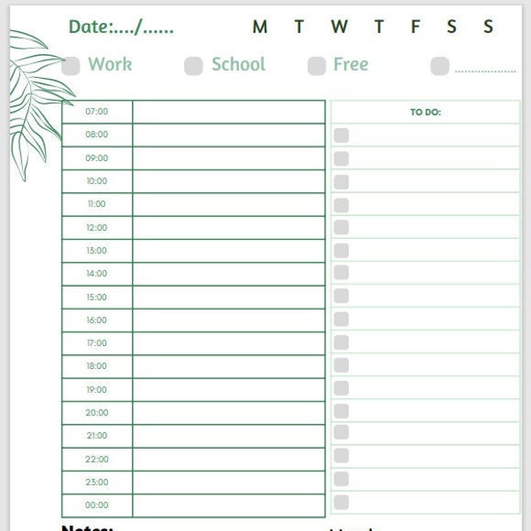 Green Planner Templates