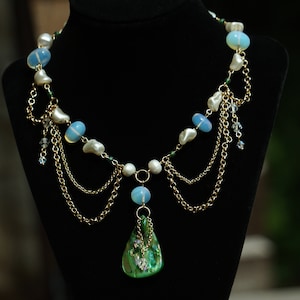 Amphitrite Necklace - fantasy siren mermaid accessories -piratecore