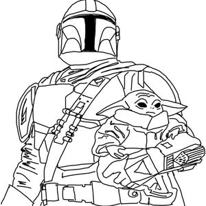Mandalorian and Grogu Minimalist
