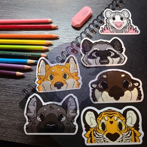 Peeker Stickers | Cute waterproof furry friends animal bumper window stickers