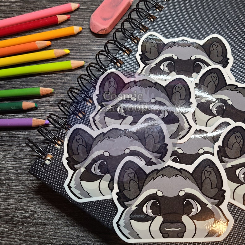 Furry Paper Sticker Furry Friends Peeker Sticker | Waterproof Animal Bumper Stickers - Etsy