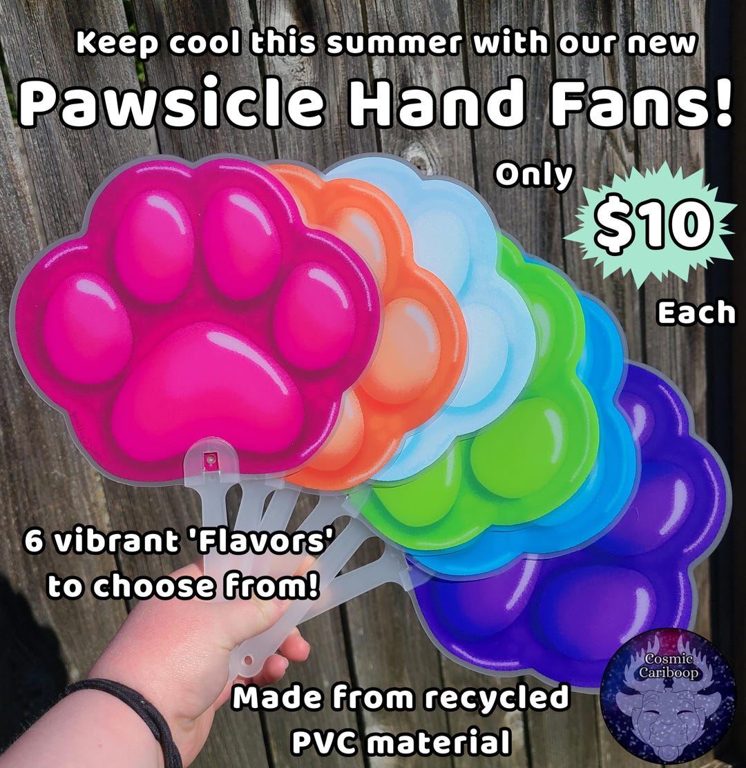 Zootopia Inspired Pawsicle Hand Fans, Costume Prop, Lightweight