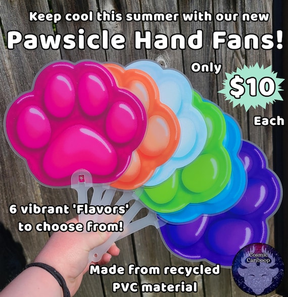Zootopia Inspired Pawsicle Hand Fans, Costume Prop, Lightweight