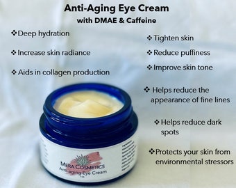 Anti-Aging Eye Cream - DMAE - Caffeine - All Natural - Eye Moisturizer