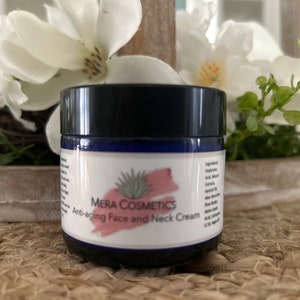 Crème anti-âge pour le visage et le cou Entièrement naturelle Acide hyaluronique DMAE Crème hydratante éclaircissante pour le visage image 3