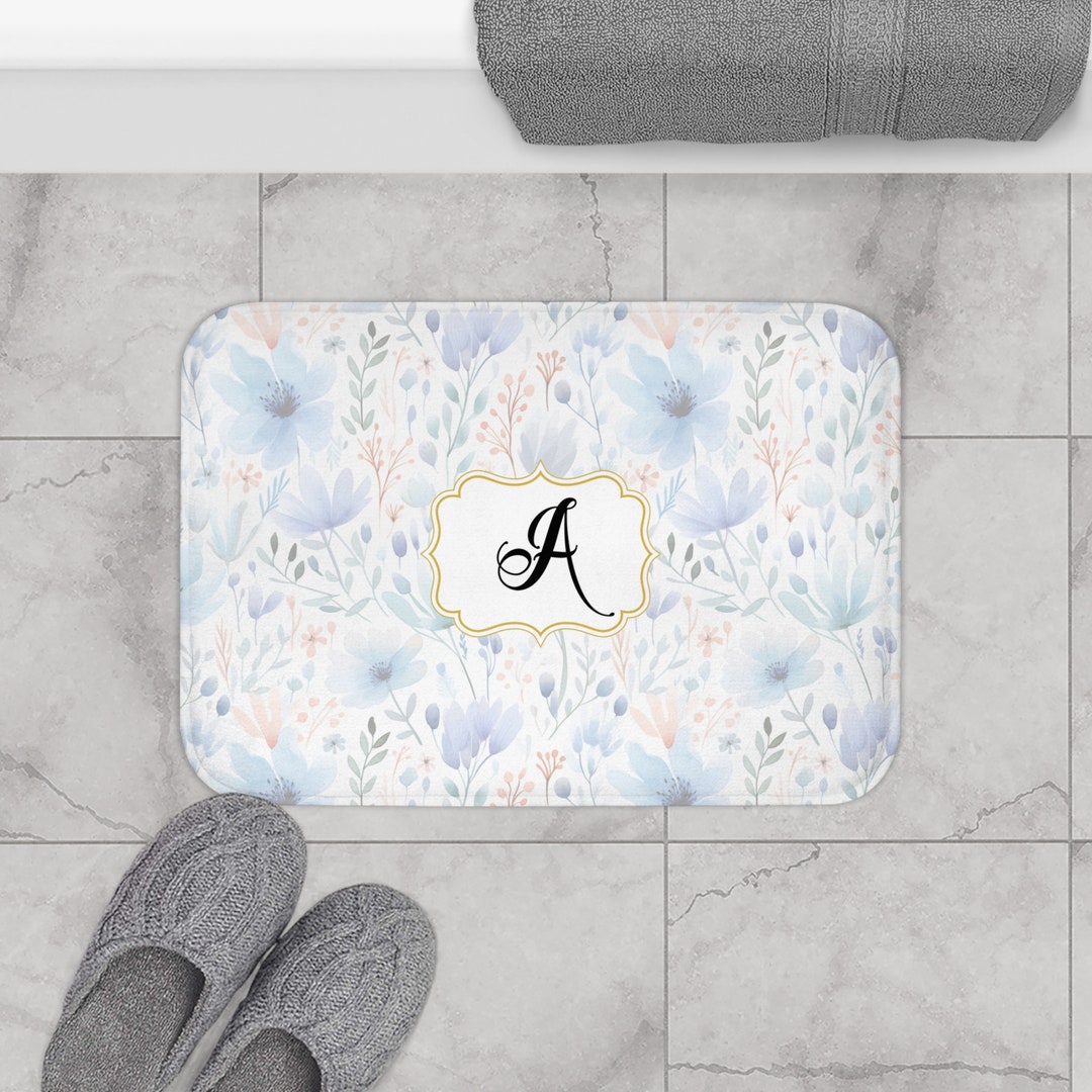 Personalized Bath Mat Bathroom Decor Personalized Home Decor Etsy
