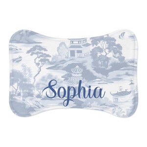 Personalized Bone Pet Feeding Mats - Cute Dog Food Mat, Custom Pet Placemat, Personalised Puppy Bowl Mat, Non-Slip Pet Mat, Dog Lover Gift