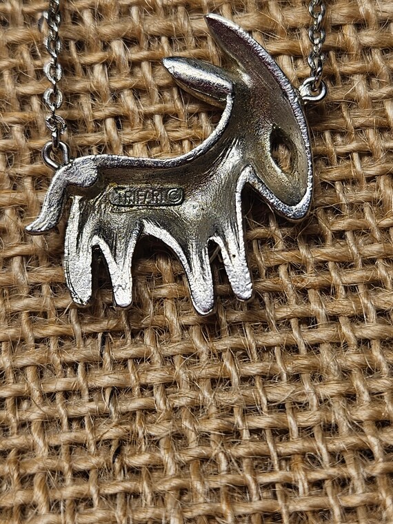 Vintage Crown Trifari donkey necklace - image 3