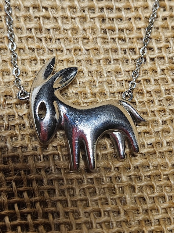 Vintage Crown Trifari donkey necklace - image 1