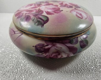 Limoges China hand painted dresser dish