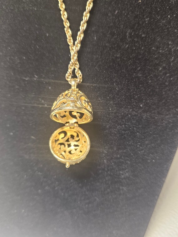 Joan Rivers gold Fabergé egg pendant necklace - image 3