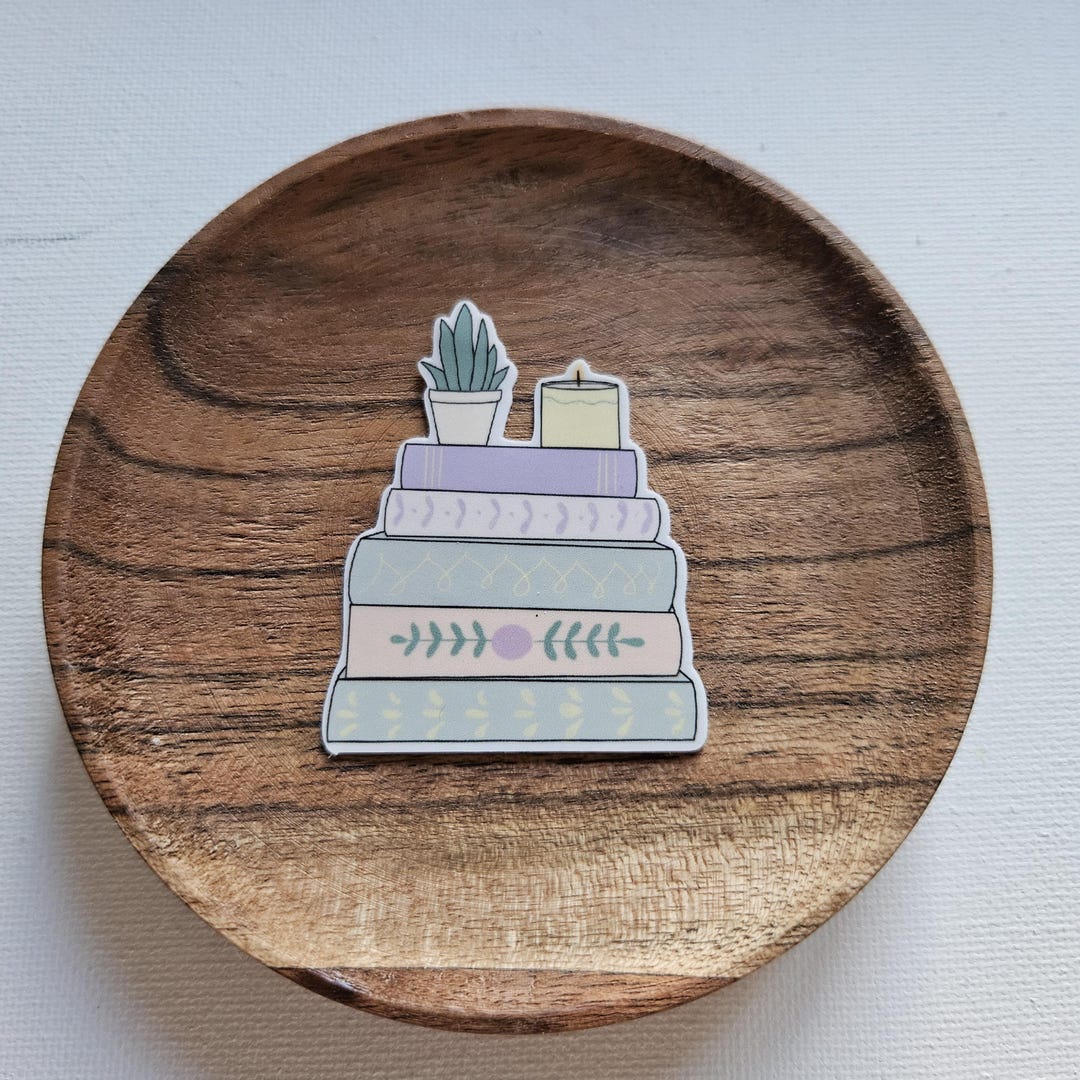 Cozy Book Stack Sticker, Cute Reading Sticker for Book Lovers - Etsy