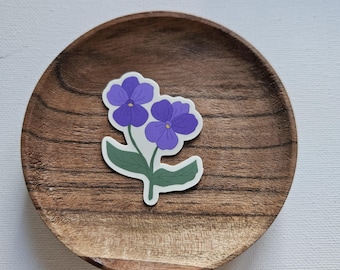 February Birth Flower Violet Sticker | Violet Flower Sticker | Floral Vinyl Sticker | February Birthday Gift