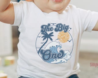 The Big One 1st Birthday Shirt, Surf Birthday Outfit, Surfing Theme First Birthday, The Big One Surf Birthday, Surf Matching Birthday Shirts