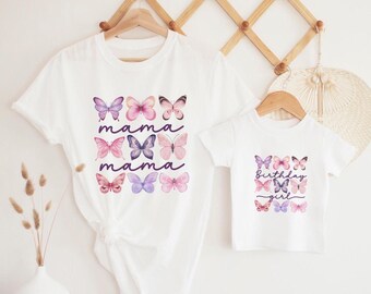 Butterfly Birthday Shirt, Butterfly Matching Family First Birthday Shirts, Purple Butterfly Birthday Party, Butterfly 1st Birthday Outfit