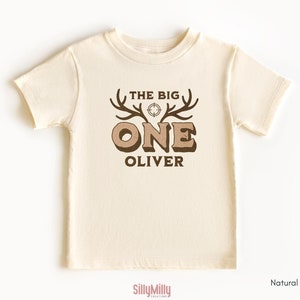 The Big One Hunting Birthday Shirt, Hunting Deer Family Matching Birthday Tshirt, Deer Hunting Birthday, Deer Antlers 1st Birthday Shirt