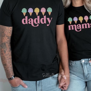 Family Ice Cream Theme Birthday Shirts,Matching Ice Cream Birthday Shirts, Girls Birthday,  Mom Family Ice Cream Birthday Shirts